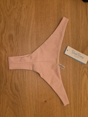 Beach Bunny Pink Textured Bikini Bottom